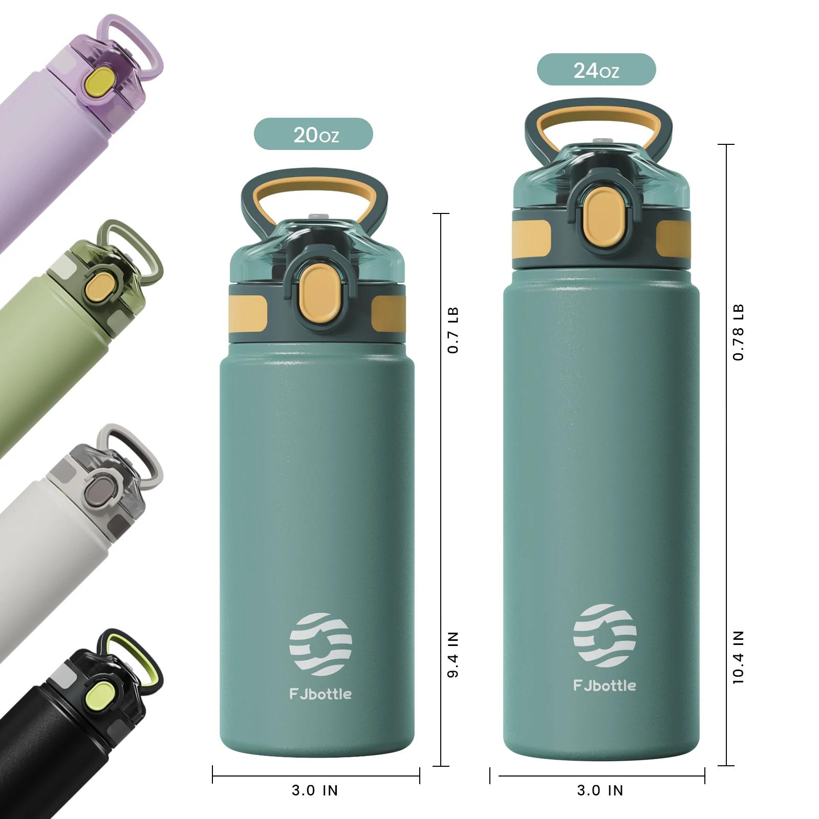 FEIJIAN bouteille Thermos avec paille 600ml 720ml tasse thermique en acier inoxydable flacon isolé p