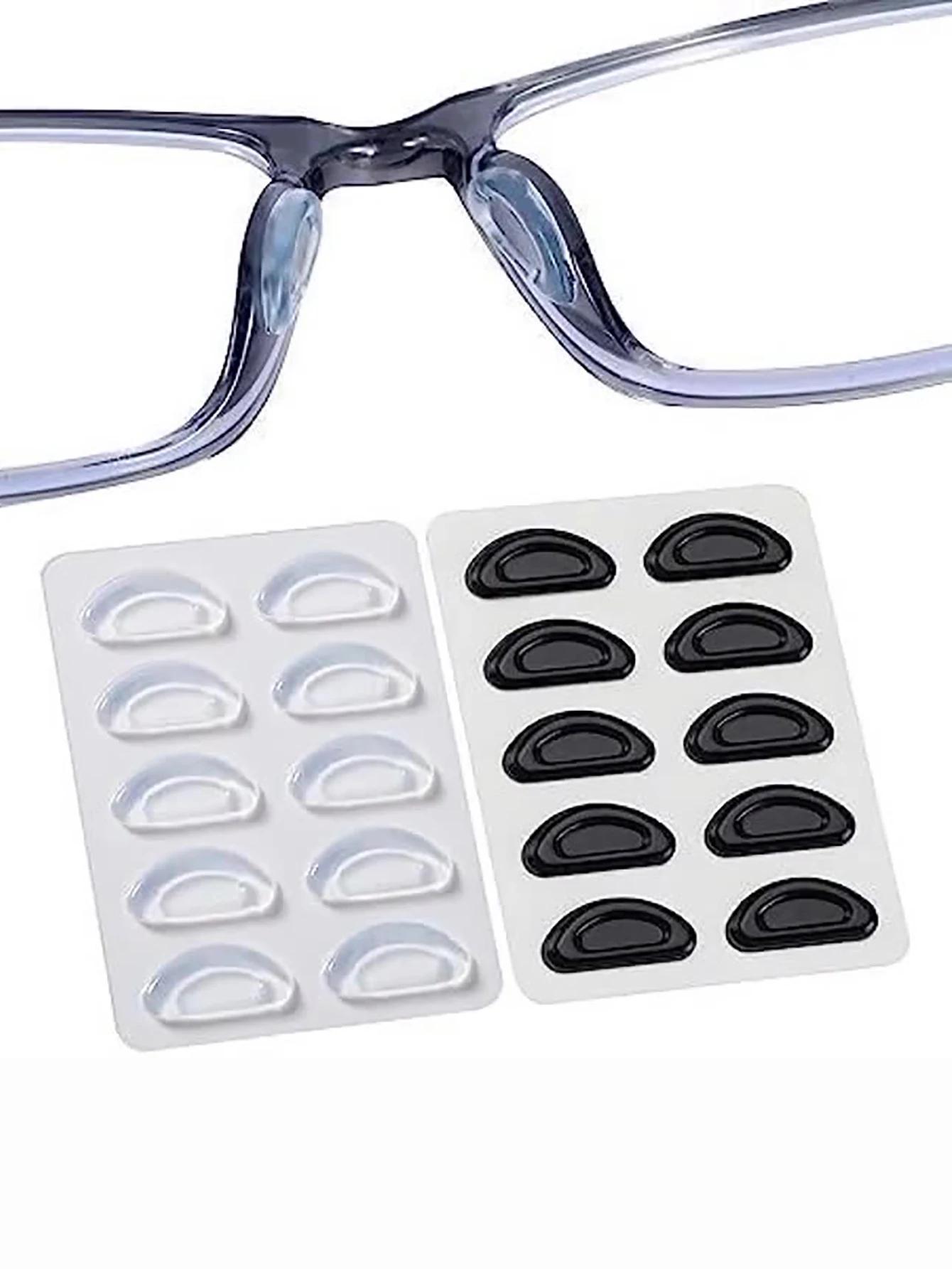 5 paires de plaquettes nasales antidérapantes pour lunettes, autocollants en Silicone souple, plaque
