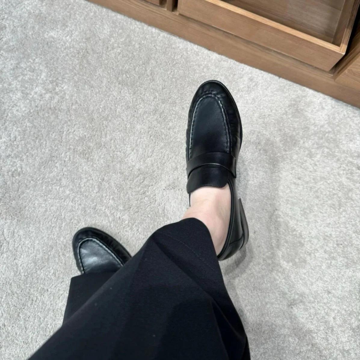 Mocassins en daim pour femmes, chaussures plates décontractées à enfiler, confortables, à talon bas,