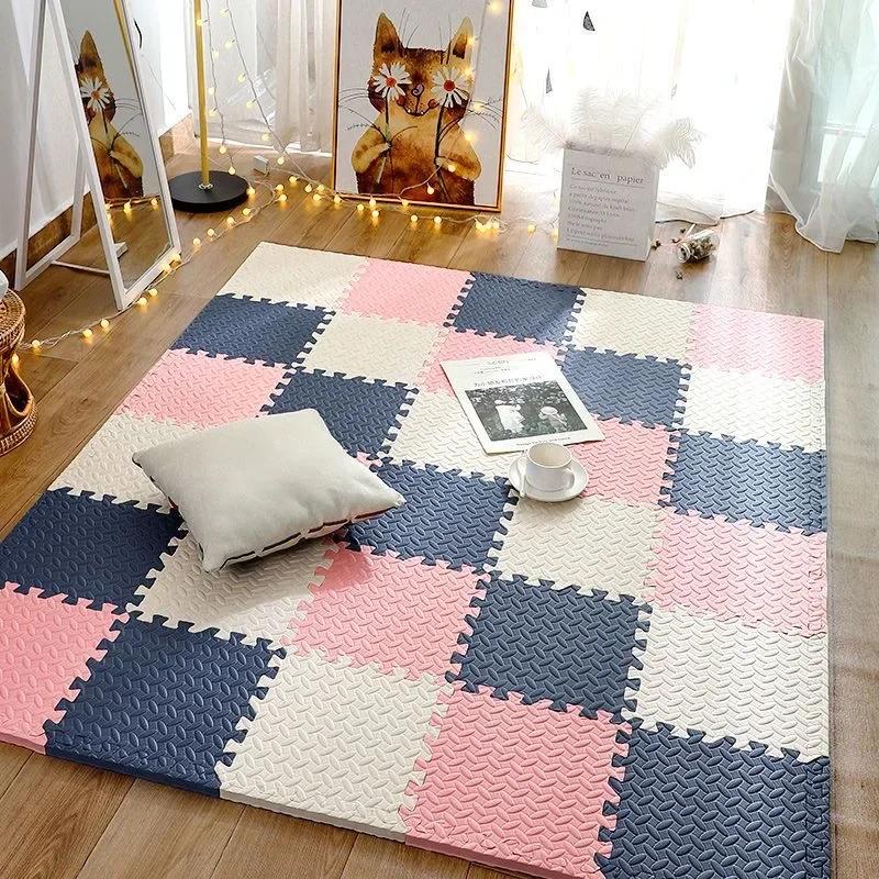 Tapis de jeu en mousse pour bébé, 12 pièces, tapis de Puzzle pour enfants, carreaux d'exercice imbri