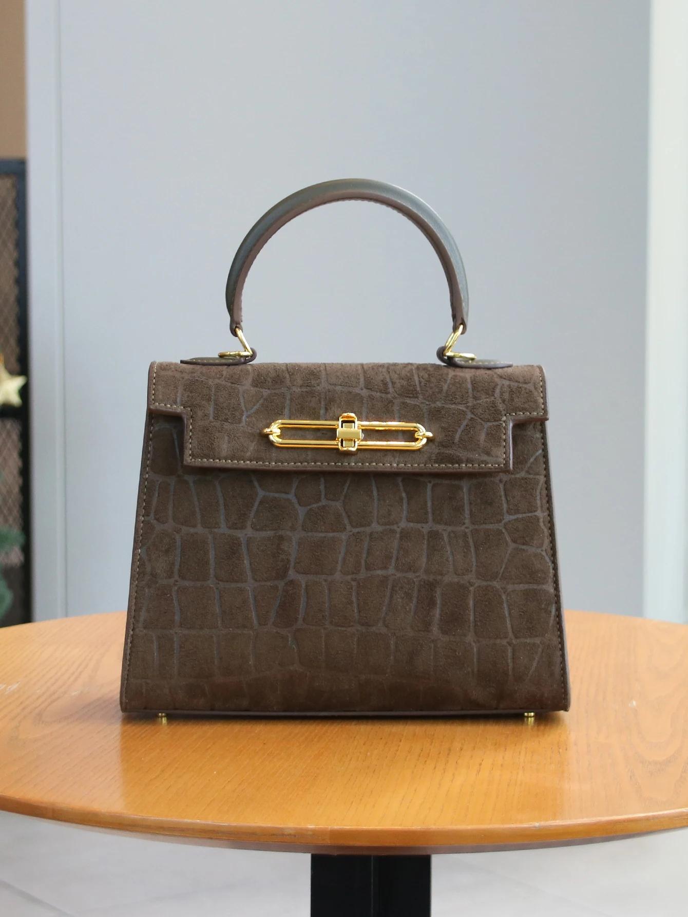 Automne/hiver 2025 rétro motif crocodile givré haut de gamme mode dames sac tempérament banlieue sac