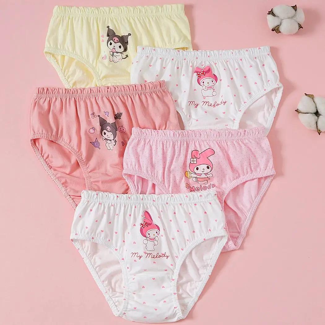 5/10 pièces coton filles Triangle culottes personnages mignons Kuromi mélodie cannelle dessin animé