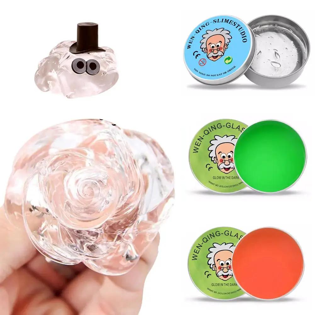 Kit de Pâte à Modeler Liquide Réutilisable Effet Cristal, Jouet Anti-Stress Sûr pour Enfants, Argile