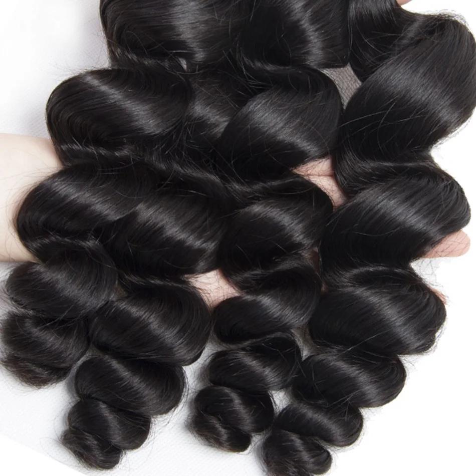 Beautorch-Tissage en Lot Brésilien Naturel Remy Noir Ondulé, Extension de Cheveux, 8 à 30 Pouces, Lo