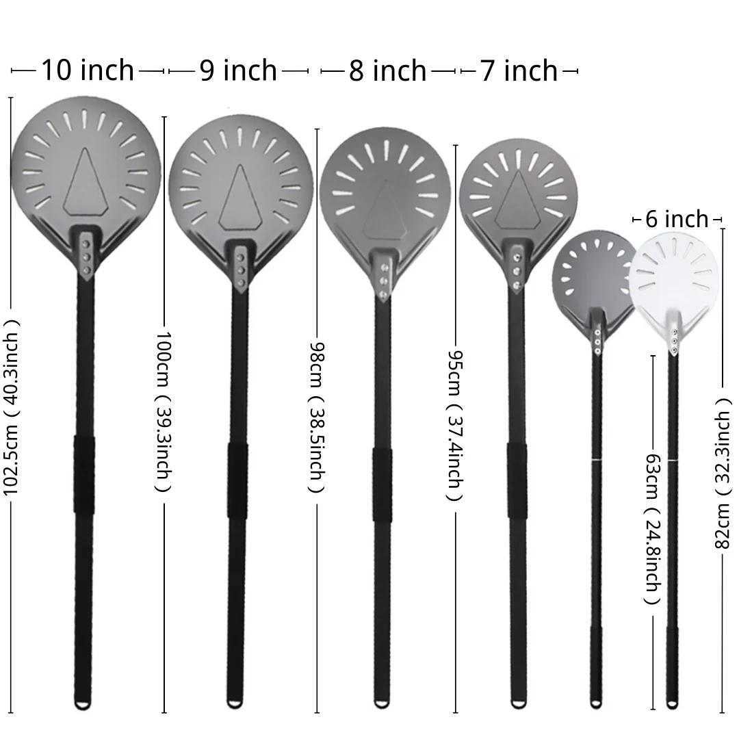 Grande pelle à Pizza antiadhésive de 7 8 9 10 pouces de Long, spatule à tournant réglable, outil de