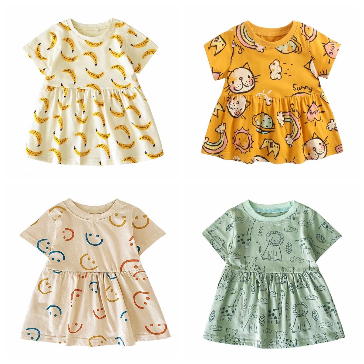 Sanlutoz – robe d'été à manches courtes pour bébé, motif mignon, vêtements décontractés pour enfants