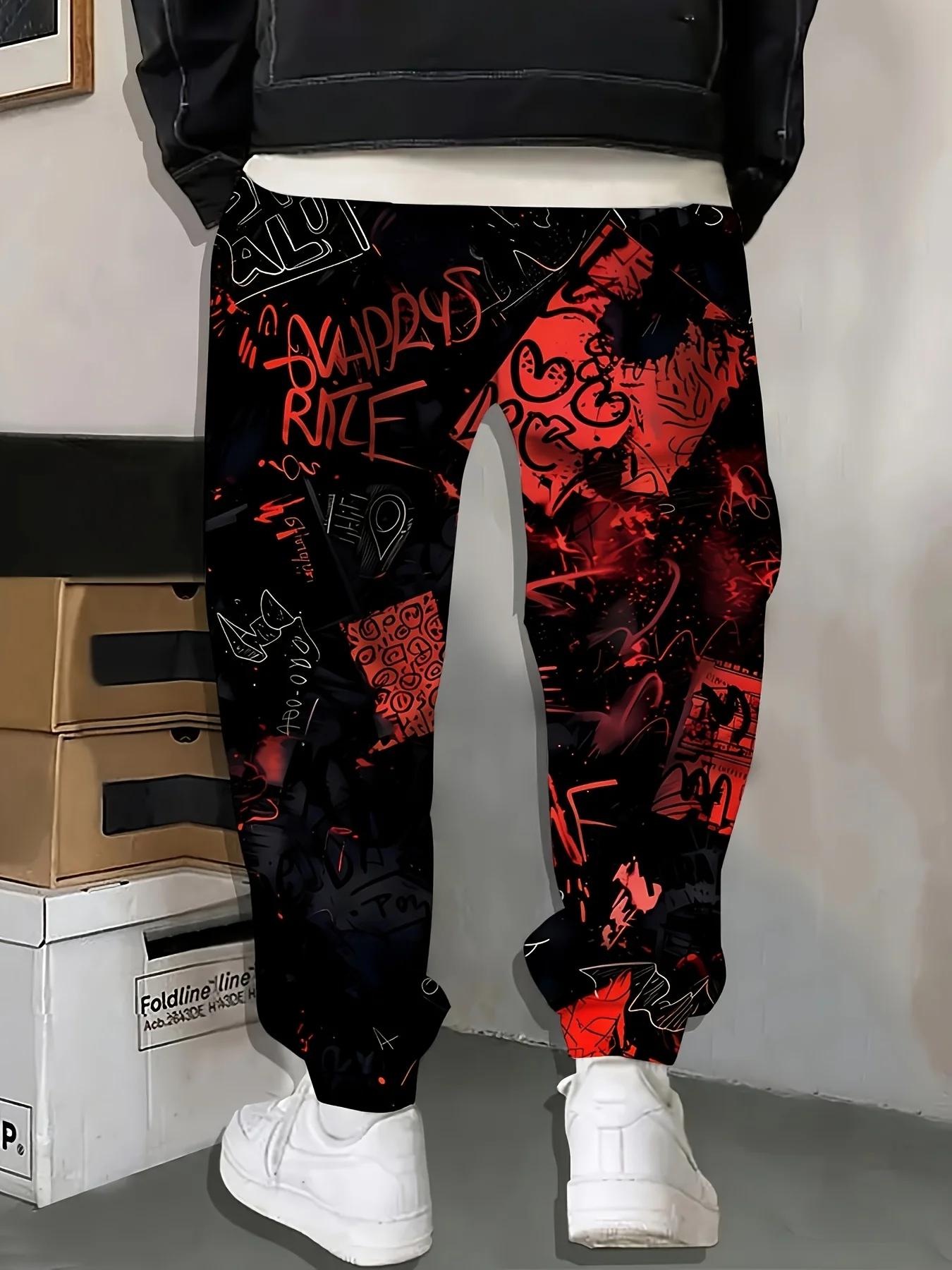 Pantalon de survêtement Casaul pour hommes, jogging imprimé Graffiti, coupe cintrée, pantalon de sal
