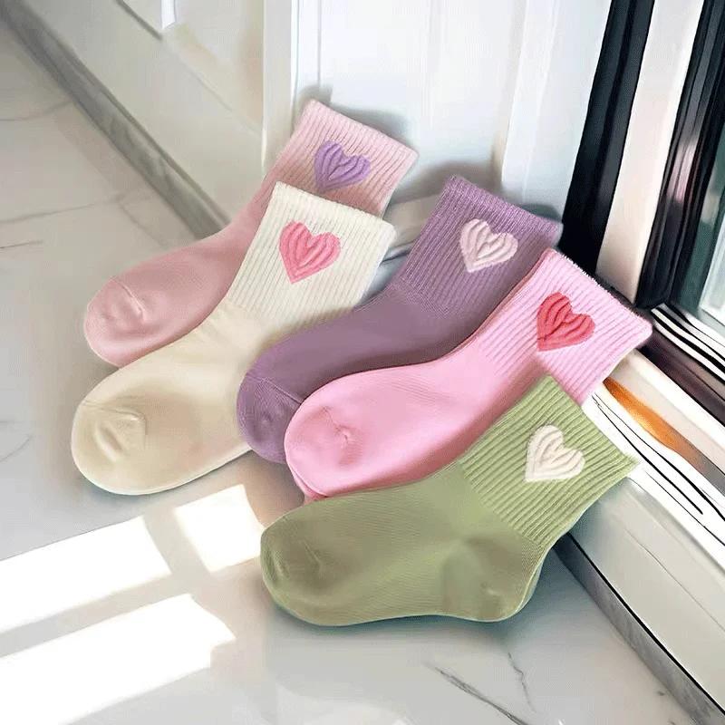 Chaussettes mi-mollet pour filles de 1 à 14 ans, en polyester à séchage rapide, haute élasticité, an