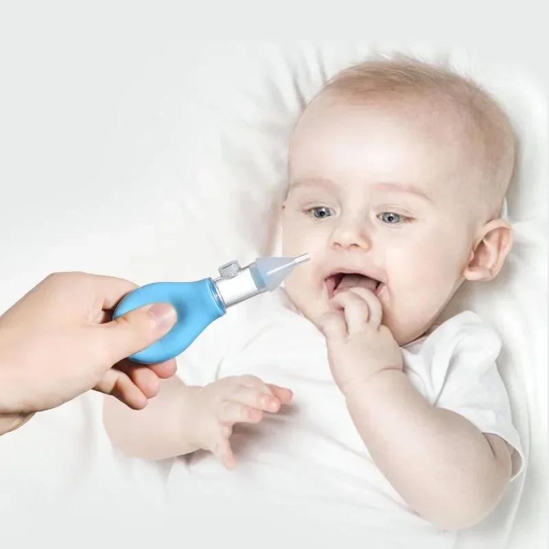 Aspirateur Nasal en Silicone pour bébé, pompe d'aspiration, nettoyeur de nez pour nourrissons, dispo