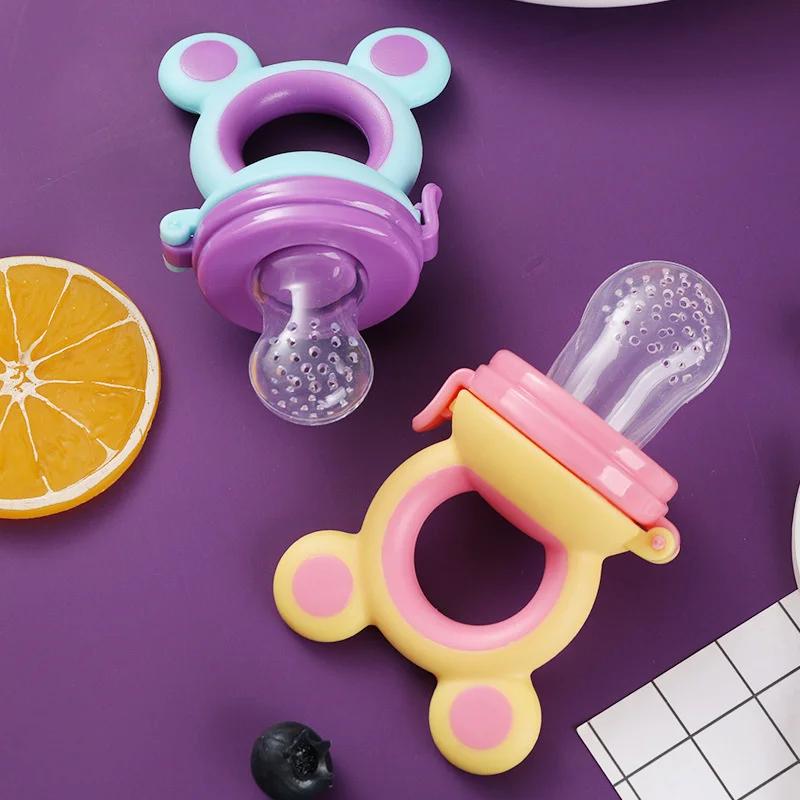 Anneau de dentition en silicone pour bébé, biberon, fruits, mangeoire pour nouveau-né, aliments frai