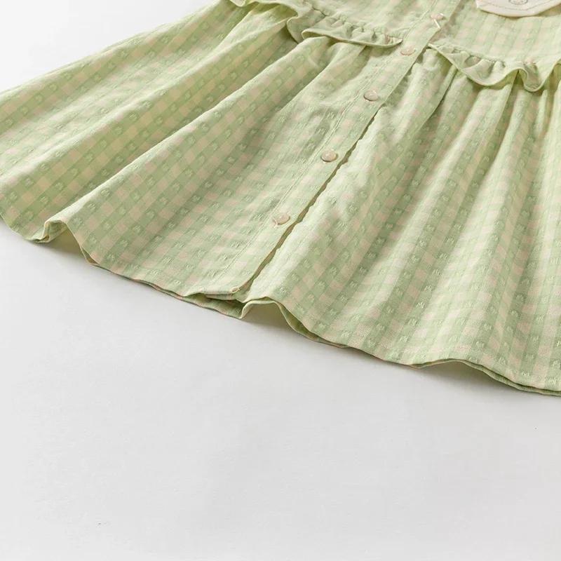 Dave Bella – robe de princesse pour petites filles, breloque d'été, douce et élégante, à carreaux ve