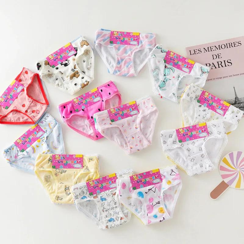 3/6/9/12 pièces/lot culottes en coton filles enfants slips courts sous-vêtements pour enfants enfant