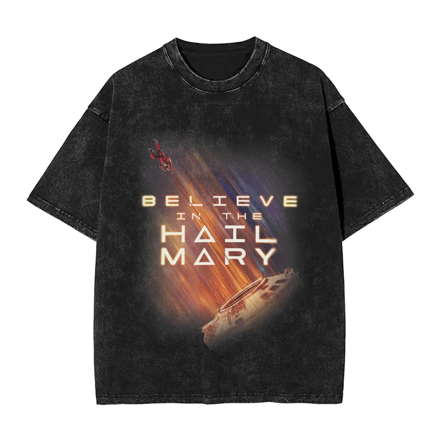 Men Project Hail Mary Rocky The Alien Distressed Portrait T-shirts, vêtements de plage, Y2K, t-s