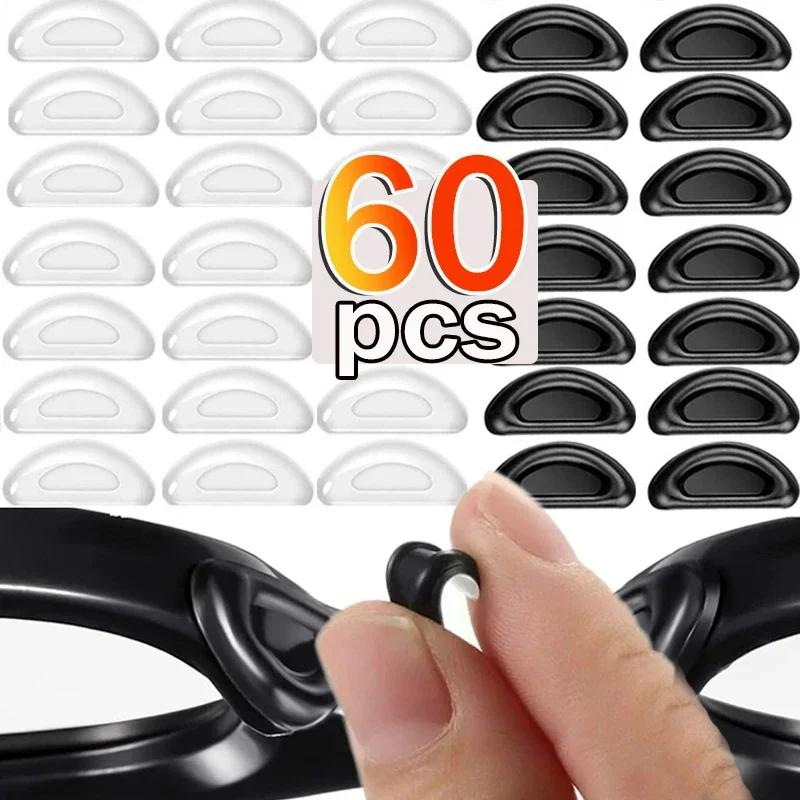 10/60 pièces plaquettes nasales pour lunettes plaquettes nasales adhésives en Silicone plaquettes na