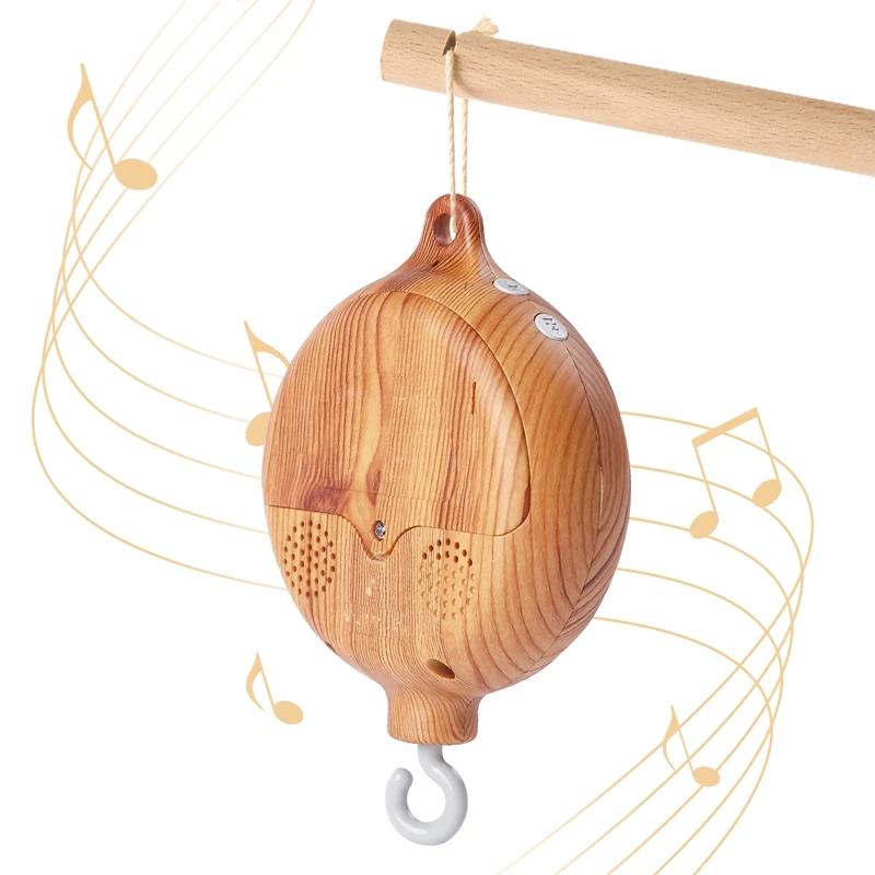 Boîte à musique rotative pour nouveau-nés, berceau pour bébé de 0 à 12 mois, hochet suspendu couleur