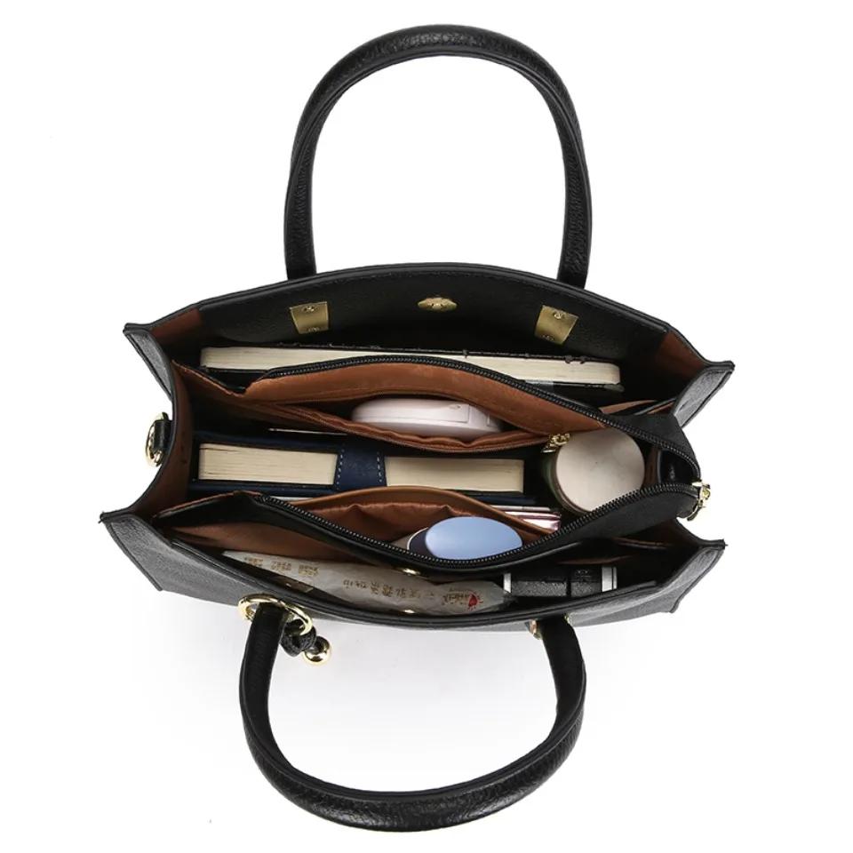 Sac à main en cuir de qualité supérieure de marque authentique, sac fourre-tout pour femme, sac mess