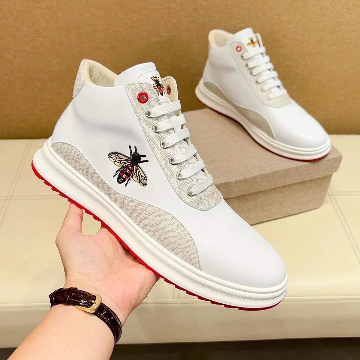 Chaussures de sport d'aviation en cuir véritable pour hommes, baskets à lacets, chaussures de course