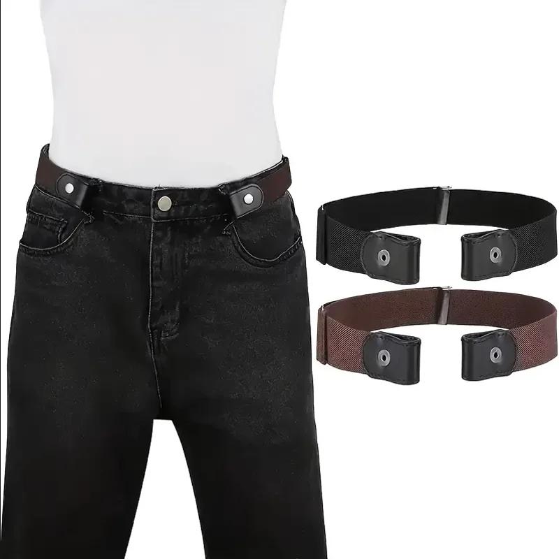 Ceinture élastique Invisible sans trace, ceinture pour femmes, pantalons en jean, ceinture élastique
