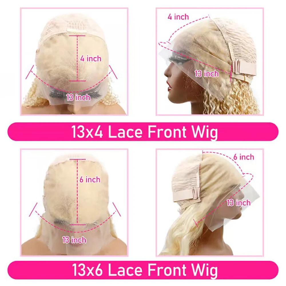 Perruque Lace Front Wig Body Wave Brésilienne Naturelle, Cheveux Humains, Blond 613, 13x4, 13x6, Tra