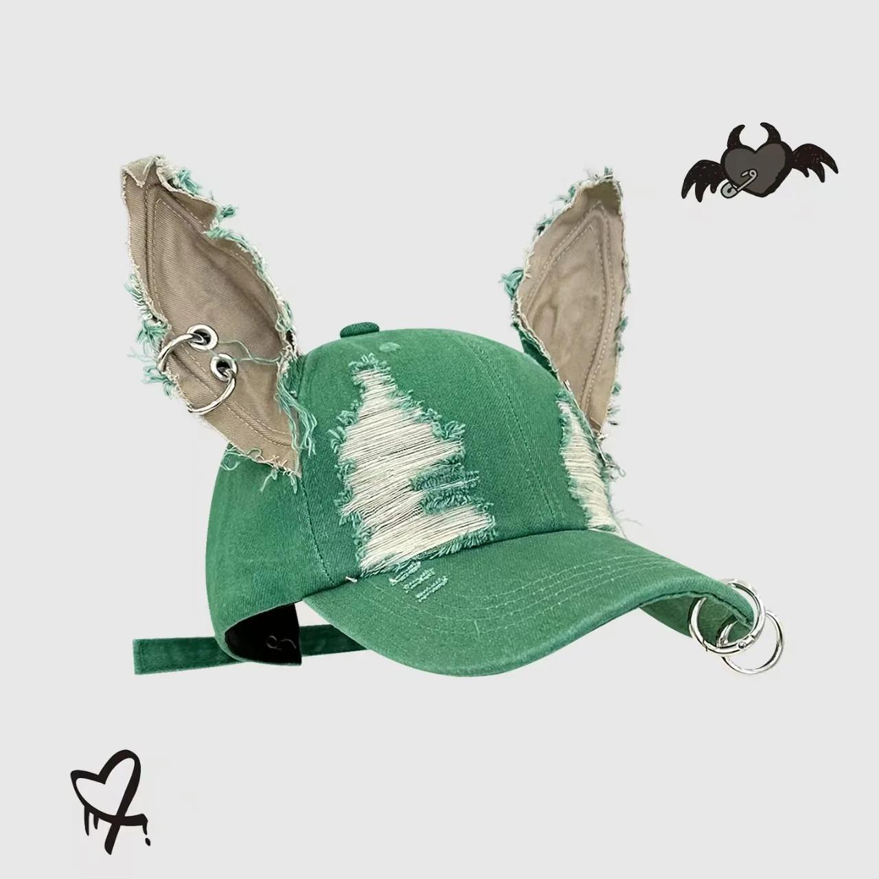 Nouveau 2026 Casquette de baseball style y2k 'Hot Girl' avec motif graffiti, oreilles de lapin, styl