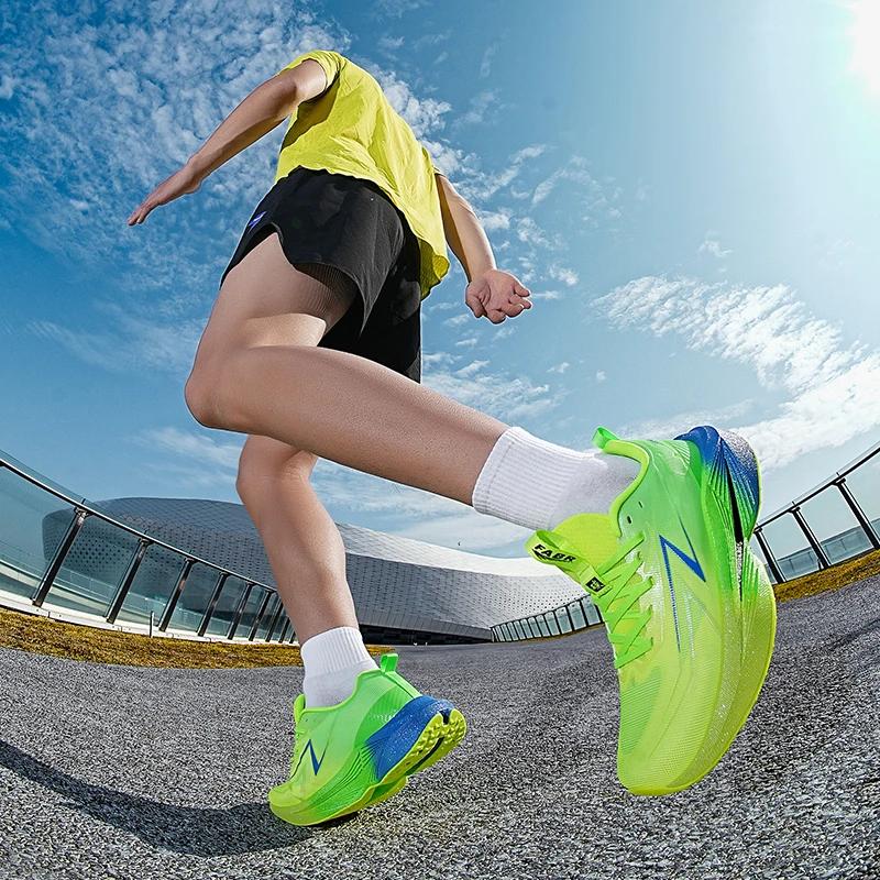 Chaussures de course 2026 avec plaque carbone, spécialité marathon, pour hommes et femmes, respirant