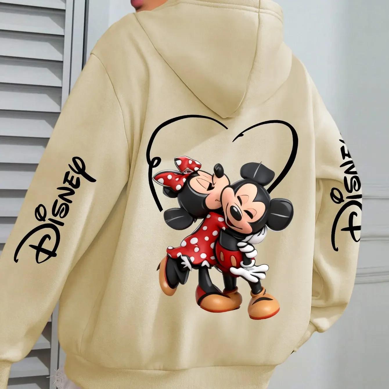Disney - Sweat-shirt à capuche confortable Mickey et Minnie