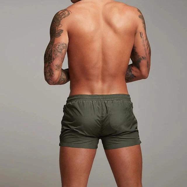 Maillot de bain pour hommes avec poches zippées, doublure en maille, short de plage d'été, séchage r