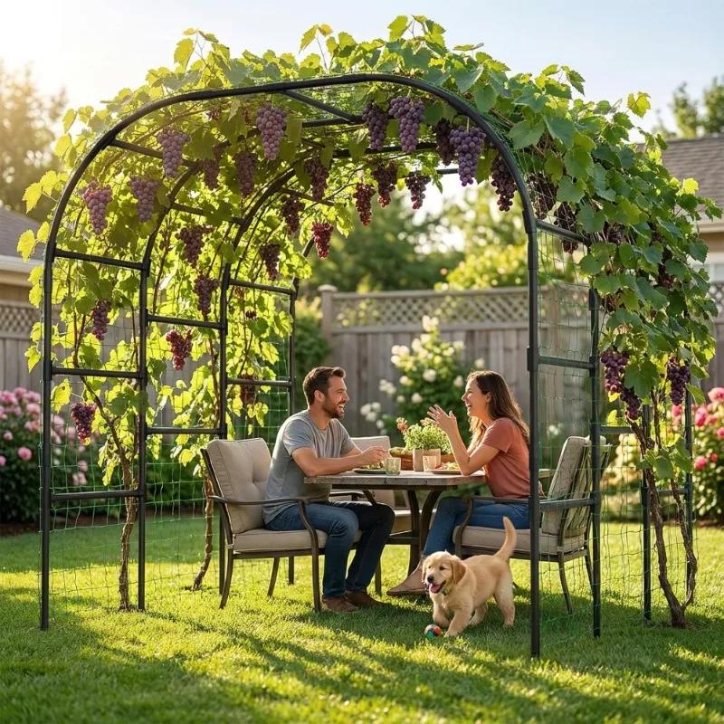 Arche de jardin pour plantes grimpantes, livraison aux États-Unis, structure métallique, grande arch
