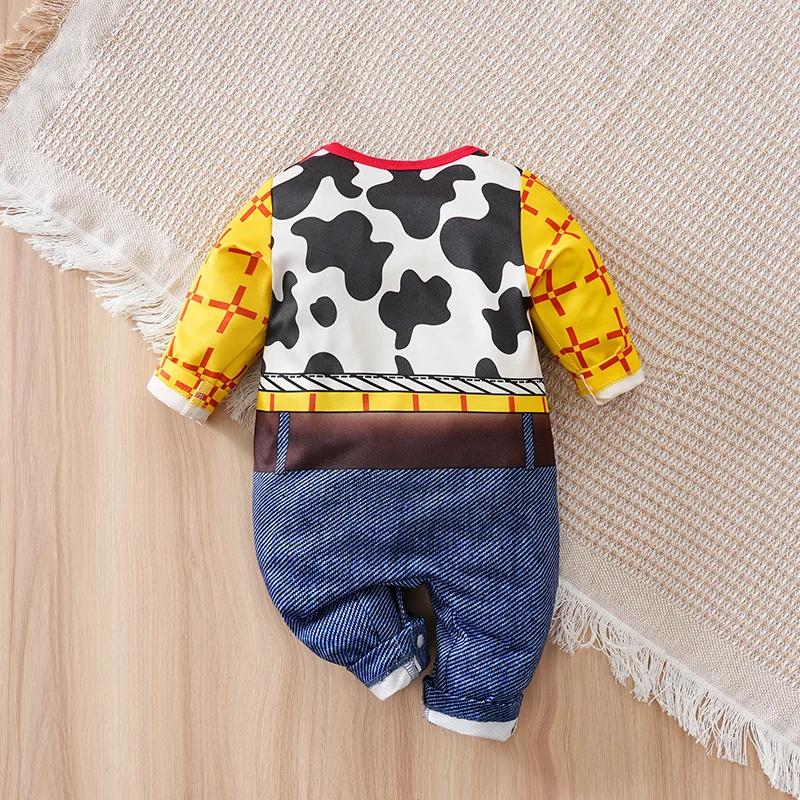 Vêtements pour nouveau-nés de 0 à 24 mois, une pièce, dessin animé, manches longues, pantalon, Banqu