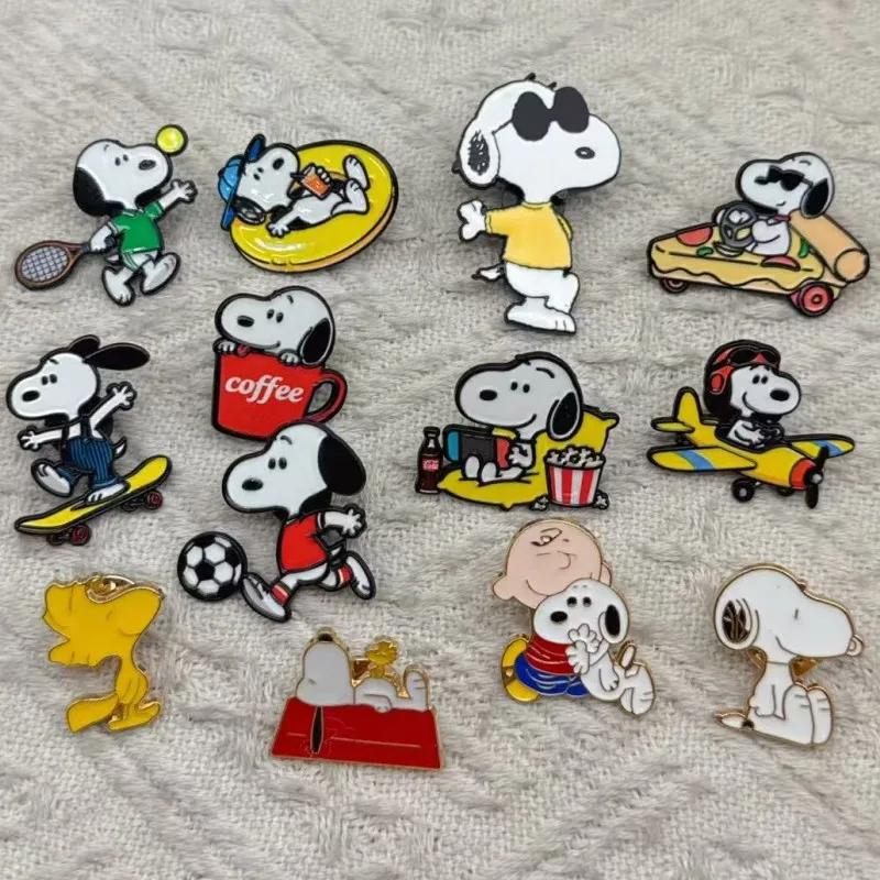 13 pièces // Broches émaillées en forme de chiots blancs de dessin animé, épingles de revers mignonn