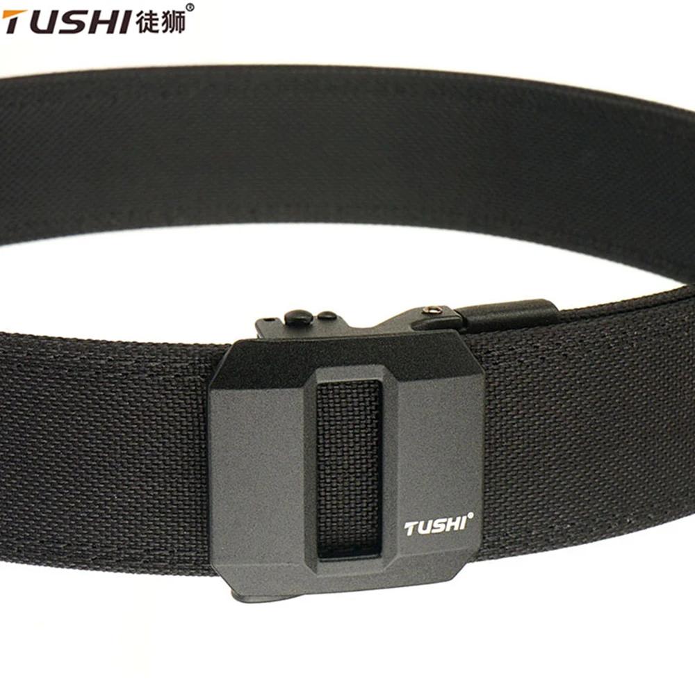 TUSHI ceinture tactique dure pour hommes boucle automatique en métal IPSC pistolet ceinture 1100D Ny