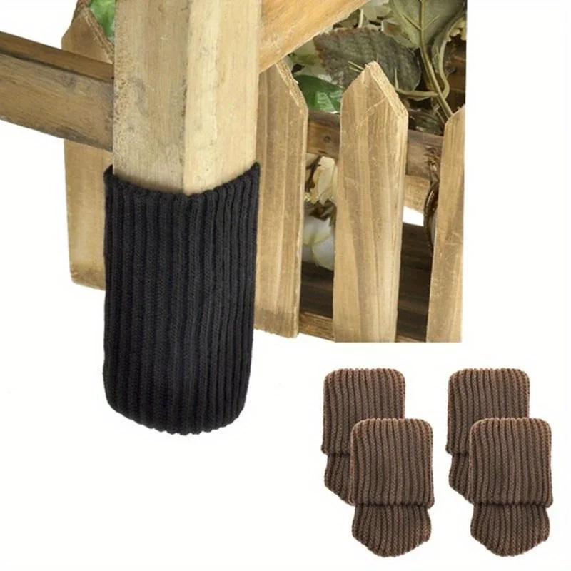 Chaussettes pour pieds de chaise, 4 pièces, gants en tissu, Protection du sol, chaussettes en laine