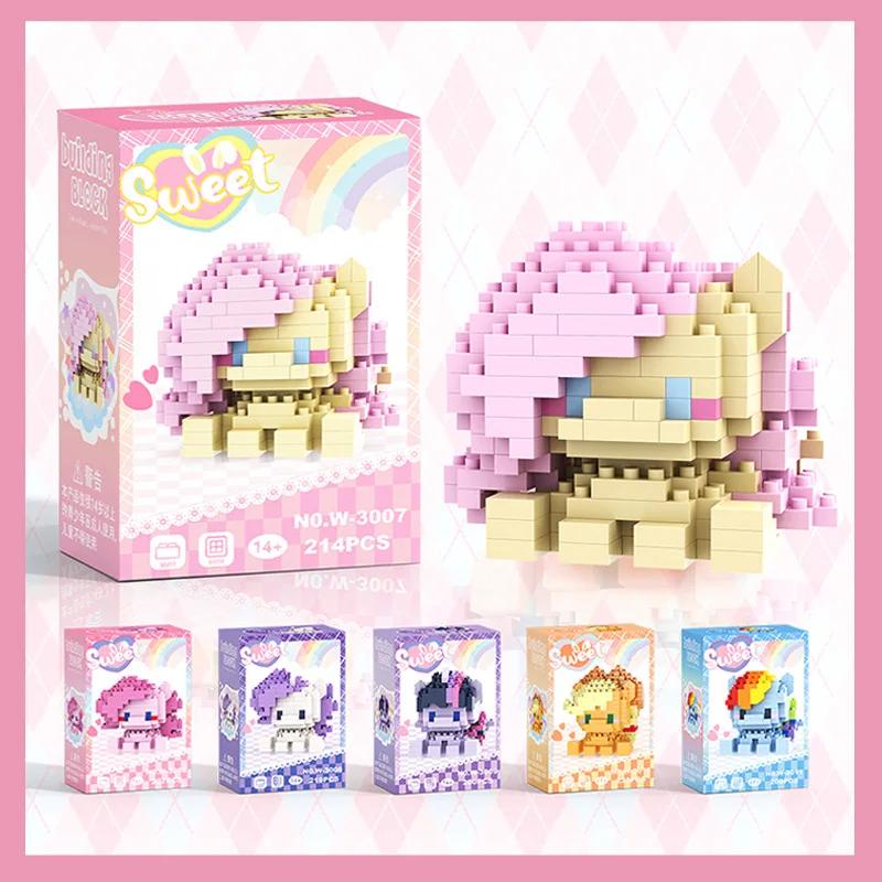 Blocs de construction My Little Pony Lega Equestria pour filles, blocs de construction scintillants,