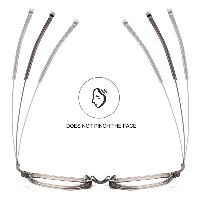Lunettes rétro à monture ovale ultralégère, montures en acétate de titane pur, lunettes de styliste