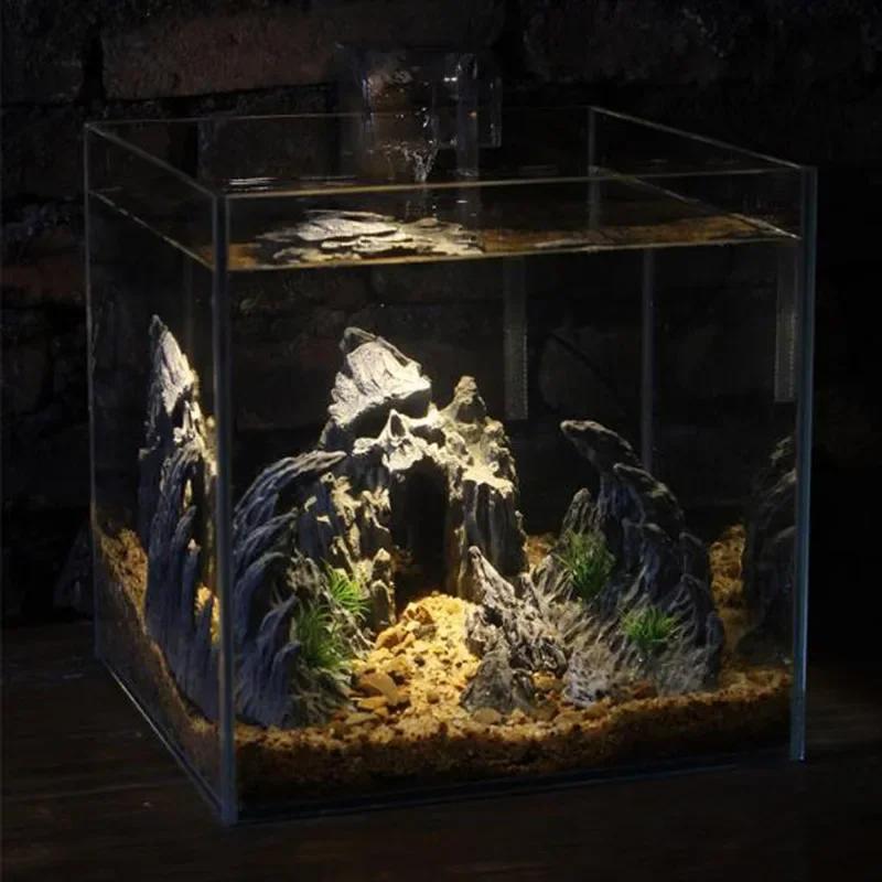 Décoration d'aquarium en résine, simulation de canyon, roches d'acario pour décoration de poissons d