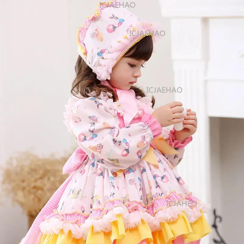 Nouvelle robe Lolita pour filles, robe tutu pour bébé, tenue de cérémonie pour enfants, tenue de fêt