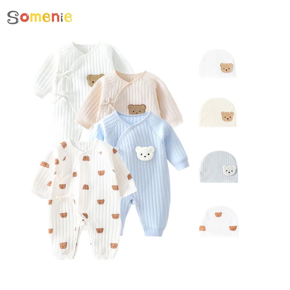 Somenie – body pour garçons et filles, vêtements d'hiver pour nouveau-né, vêtements de maison en cot