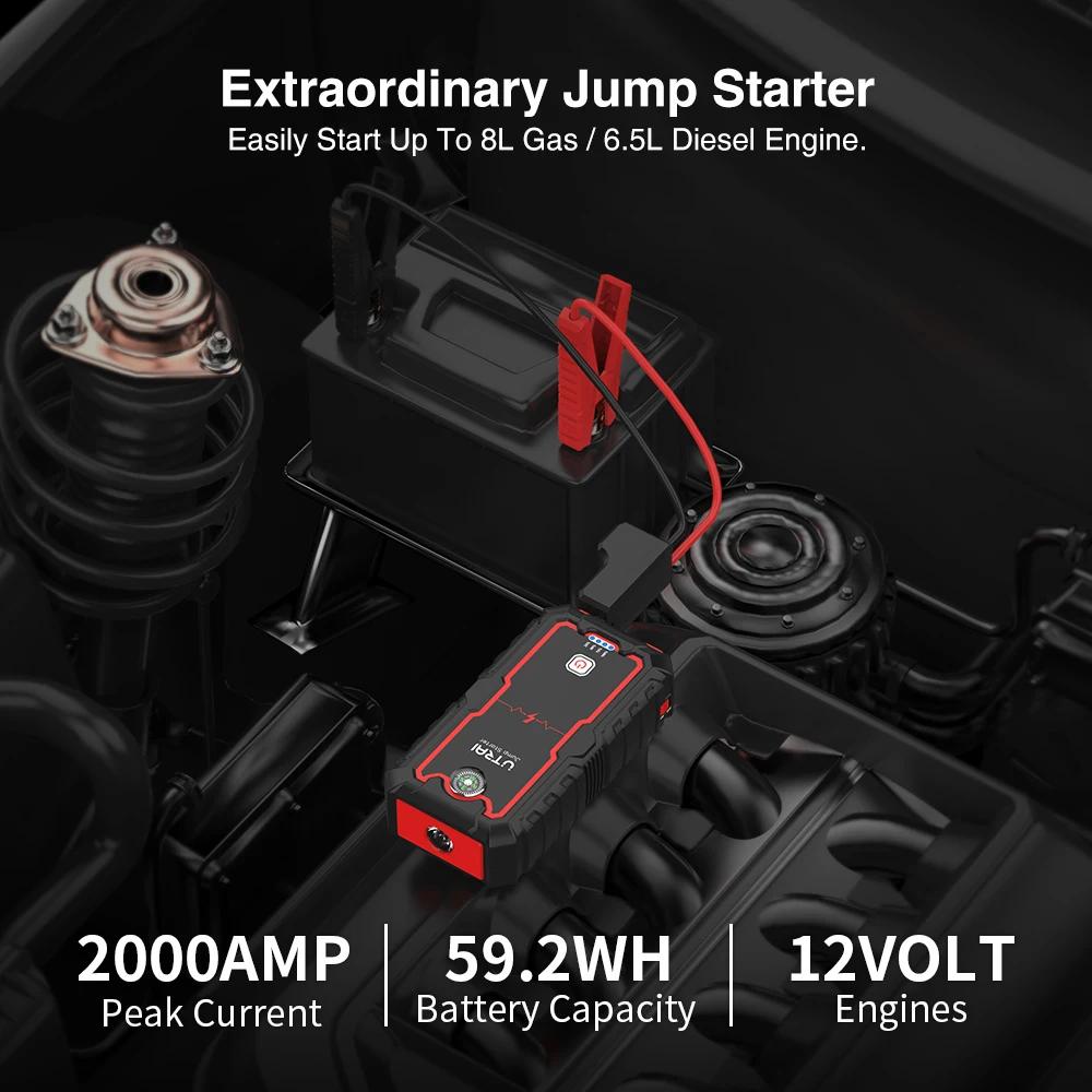 UTRAI – démarreur de saut de voiture, chargeur Portable, dispositif de démarrage automatique 12V, ba