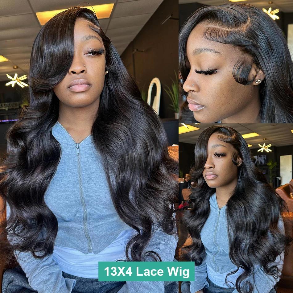Wulala-Perruque Lace Front Wig Body Wave Brésilienne Naturelle, Cheveux Humains, 13x6 HD, 13x4, Pre-