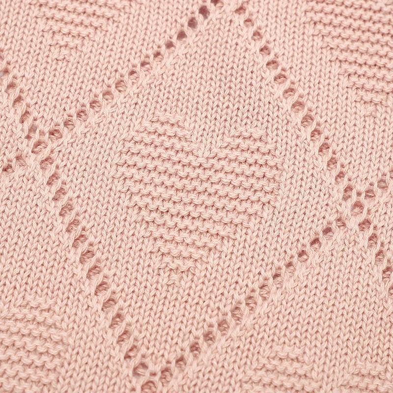 Couvertures pour bébé Super doux nouveau-né coton tricot mois poussette pépinière lange d'emmaillota