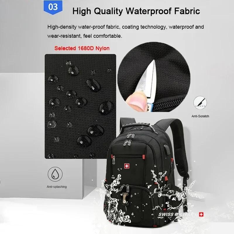 Sac à dos pour ordinateur portable en tissu Oxford imperméable de grande capacité, sac de voyage sco