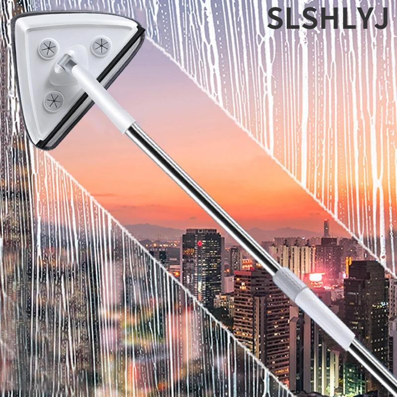 Essuie-glace triangulaire, tige télescopique, brosse de nettoyage de vitres, nettoyeur de vitres, ou