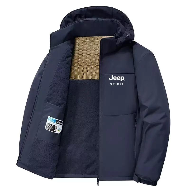 Veste chaude doublée polaire de haute qualité Jeep 2026, idéale pour le cyclisme en extérieur, le ca