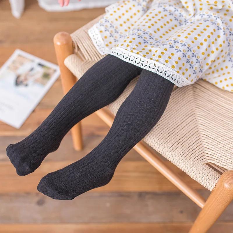 Collants en coton peigné pour enfants de 0 à 12 ans, collants tricotés avec câble pour filles, colla