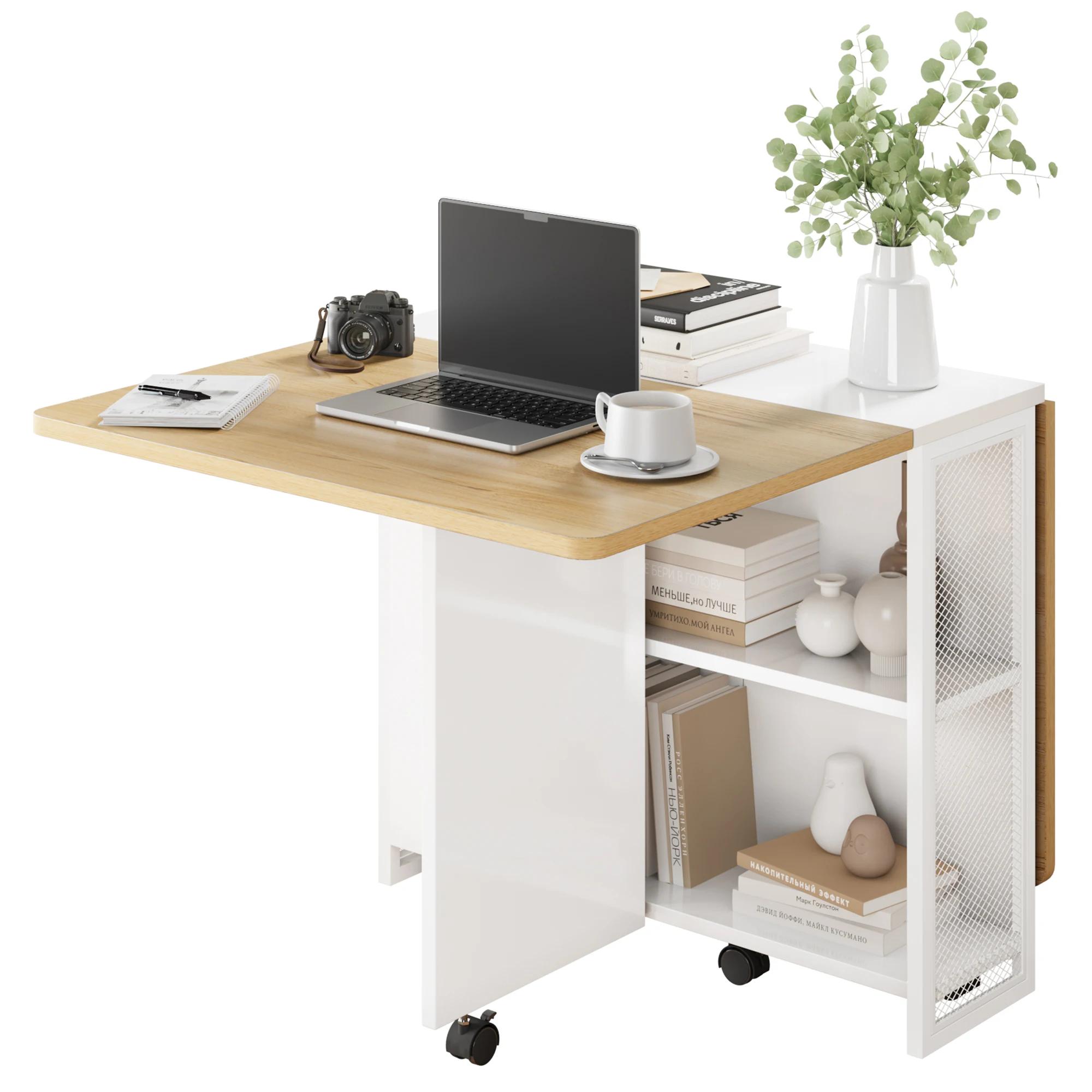 Table à manger pliante, table à manger à feuilles tombantes pour 4, table de cuisine pliable avec 6