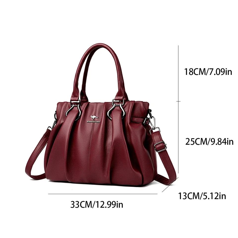 Sacs à main en cuir souple véritable pour femmes, sacs fourre-tout décontractés, sacs à main de créa