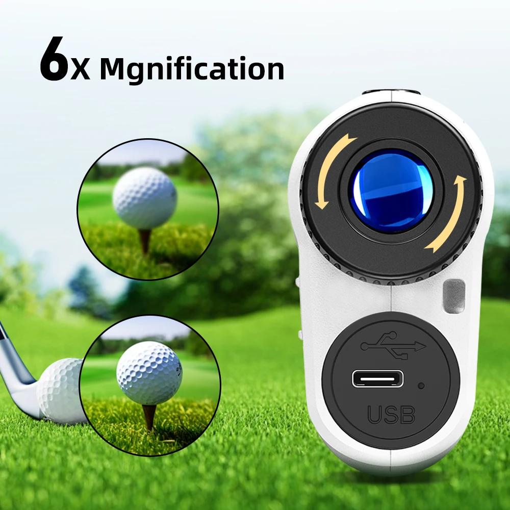 Télémètre laser de golf REVASRI rechargeable 600M/1000M avec grossissement 6X, télescope monoculaire