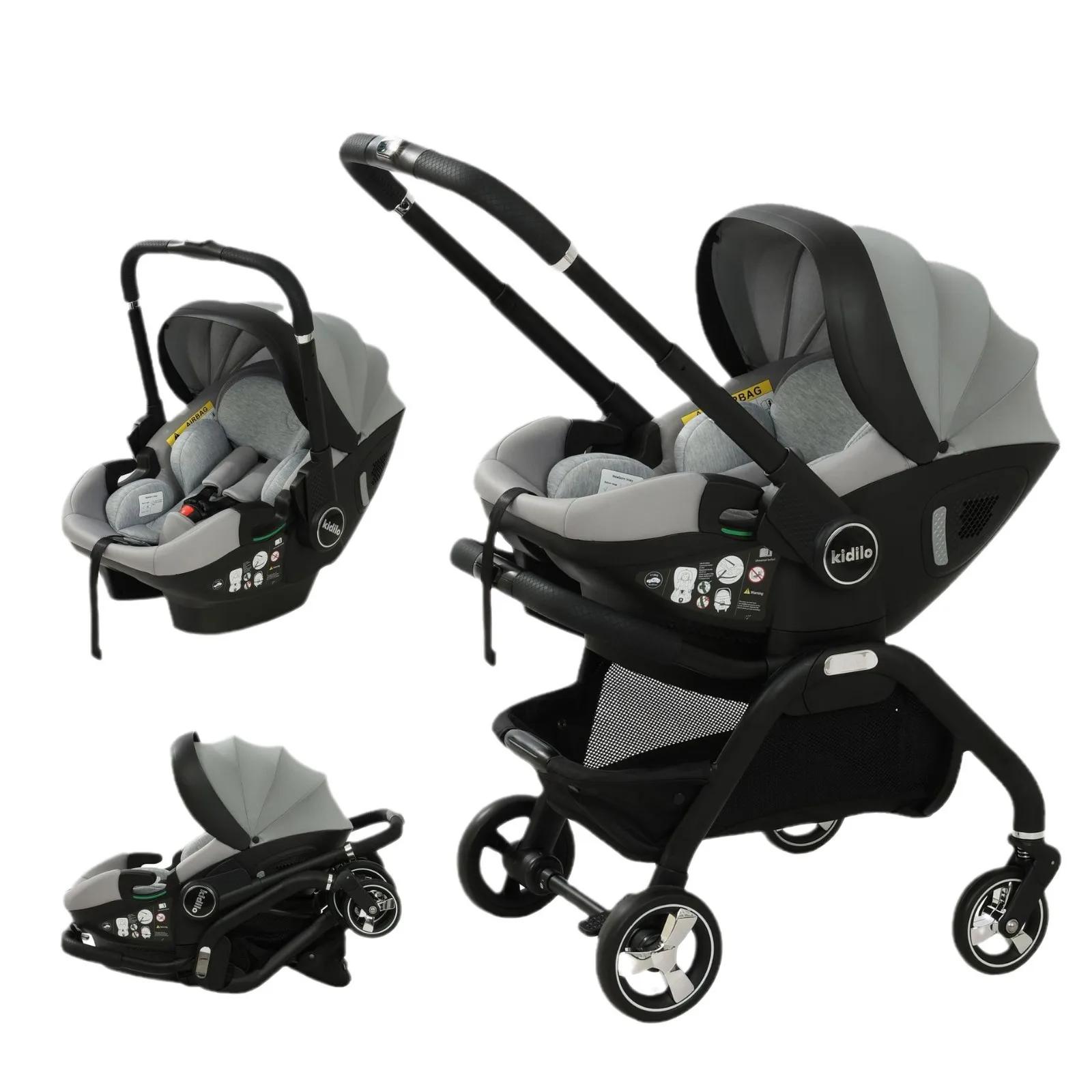 Poussette multifonction 3 en 1 pour bébé, siège de sécurité pour enfant, panier de couchage portable