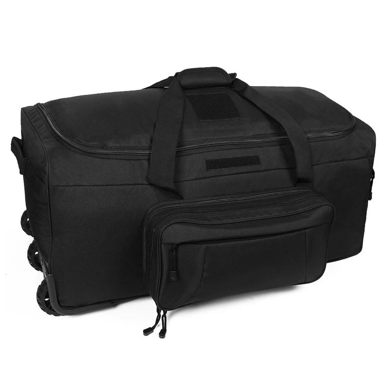 Sac polochon tactique de grande capacité 124l, bagages roulants pour Camping robuste, randonnée, val