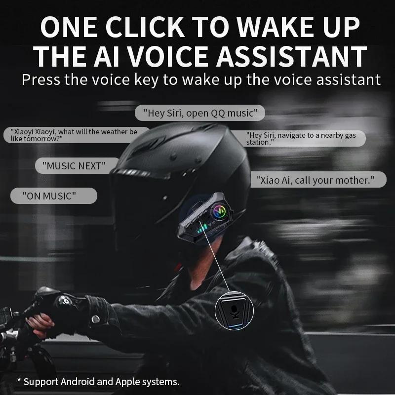 Y10 Bluetooth 5.3 casque casque sans fil mains libres appel téléphone Kit Moto étanche écouteur lect